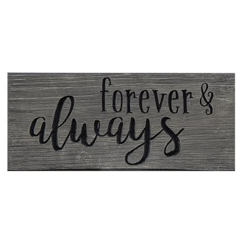 Forever & Always Engraved Sign 8" (Pack of 4)