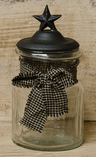 Glass Jar W/Star Lid (Pack of 2)