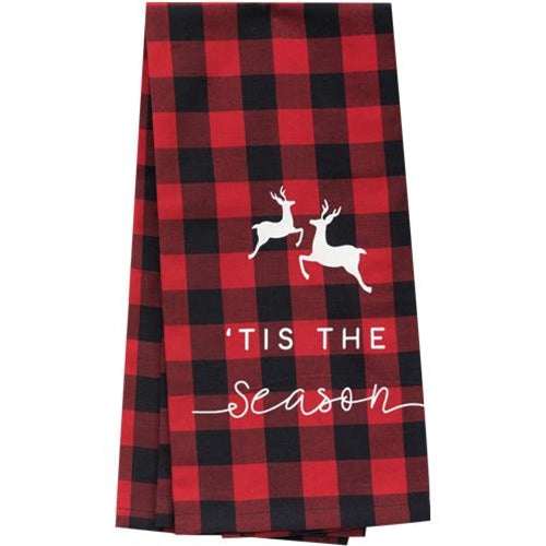 Red Buffalo Check Tis The Season Towel (Pack of 4)