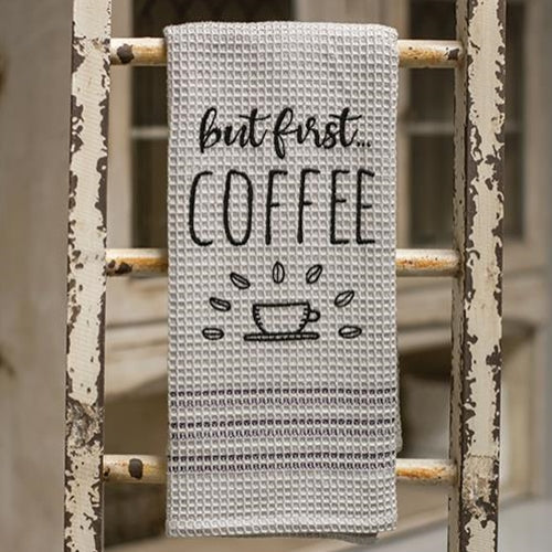 But First...Coffee Dish Towel (Pack of 4)