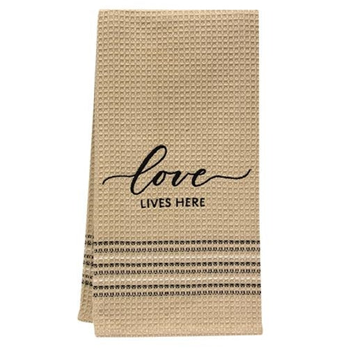 Love Lives Here Dish Towel (Pack of 4)
