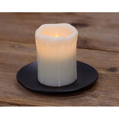 6" Black Plate No Rim (Pack of 4)