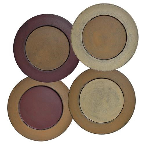 (Distressed Plate 4 Asst 9.5") (Pack of 4)