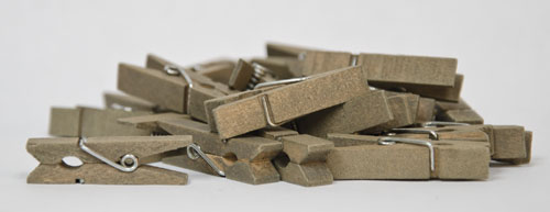 24/Set Mini Wood Clothespins (Pack of 4)