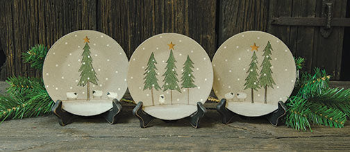 Winter Sheep Plate 3 Asstd. (Pack of 4)