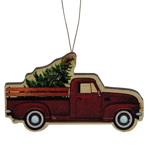Fresh Cut Tree Truck Ornament (Pack of 4)