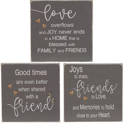 Joys to Share Square Block 3 asstd. (Pack of 4)