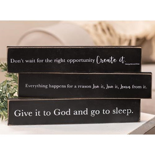 Give It To God Wooden Block 3 asstd. (Pack of 4)