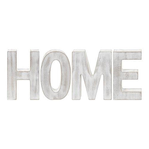 4/Set HOME Rustic White Letters (Pack of 4)