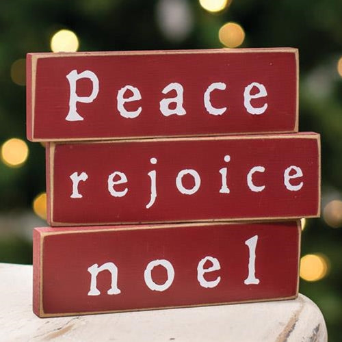 Noel Mini Block 3 Asstd. (Pack of 4)