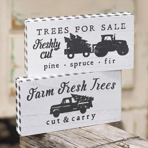 Farm Fresh Tree Block 2 Asstd. (Pack of 4)
