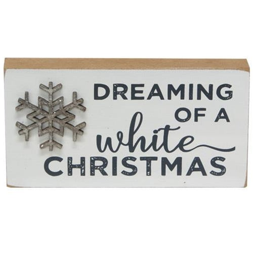 Glitter Snowflake Block 3 Asstd. (Pack of 4)