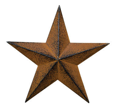 Rust & Black Finish Barn Star 12" (Pack of 4)