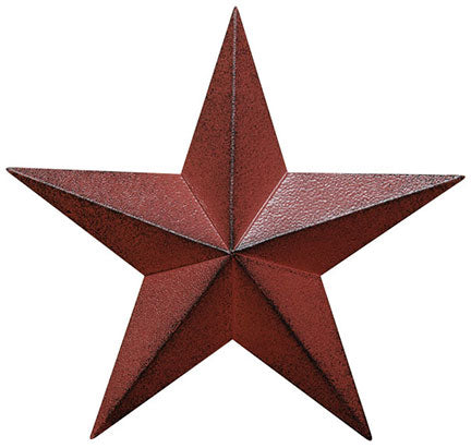 Burgundy Barn Star - 12" (Pack of 4)