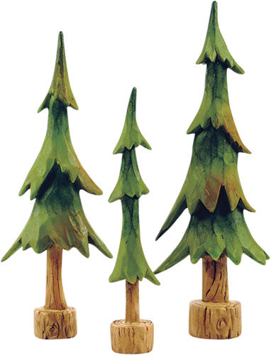 3/Set Resin Pine Trees (Pack of 4)
