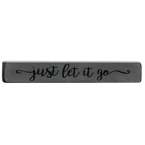 Just Let It Go Engraved Block 12" (Pack of 4)