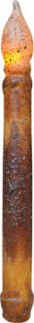 9" Burnt Mustard LED Taper (Pack of 4)