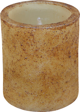 3.5" Burnt Ivory Timer Pillar (Pack of 2)