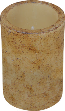 4.5" Burnt Ivory Timer Pillar (Pack of 4)