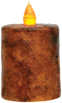 Burnt Mustard Timer Pillar 2.75" H x 2.25" Dia. (Pack of 4)