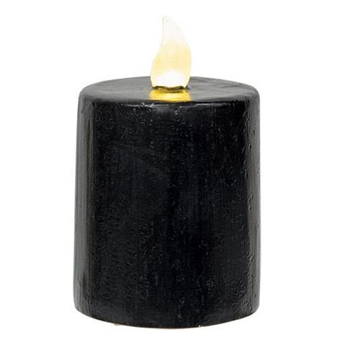 Black Gloss Pillar Candle 2.5" x 4" (Pack of 4)