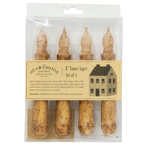 4/Pkg Burnt Ivory Timer Tapers