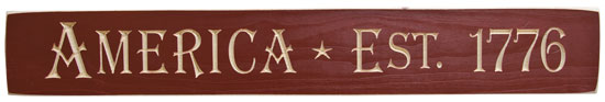 America 1776 Engraved Sign (Pack of 4)