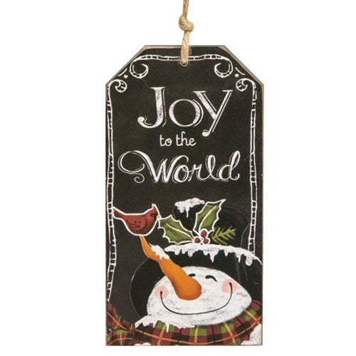 Joy to the World Chalkboard Ornament (Pack of 4)