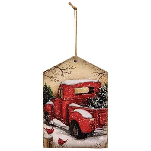 Red Truck Tag Hanger (Pack of 4)