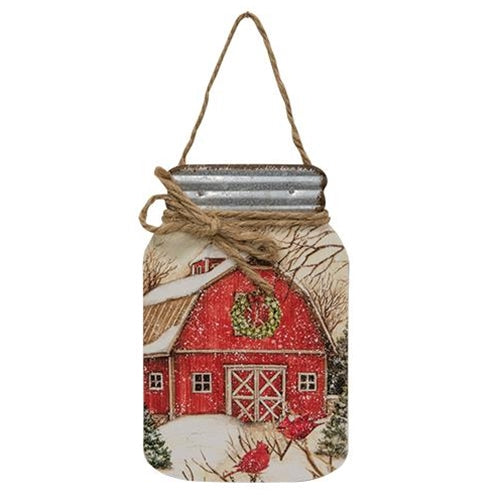 Red Barn Mason Jar Hanger (Pack of 4)
