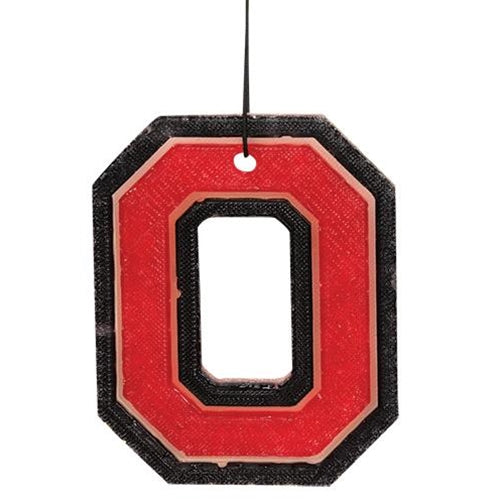 Black Outline Block Letter "O" Air Freshener Wildberry Zinger (Pack of 4)