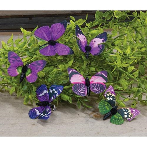 Purple Butterfly Clip 6 Asstd. (Pack of 4)