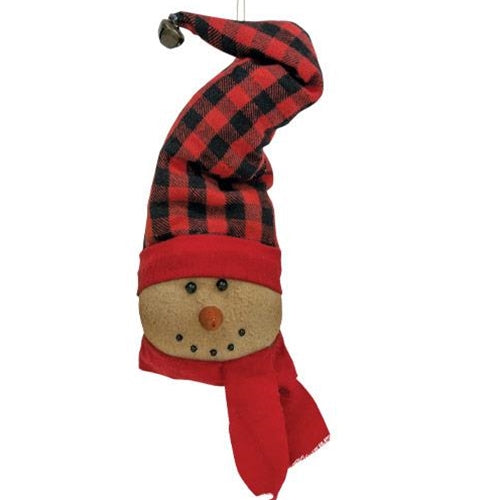 Buffalo Check Snowman Ornament (Pack of 4)