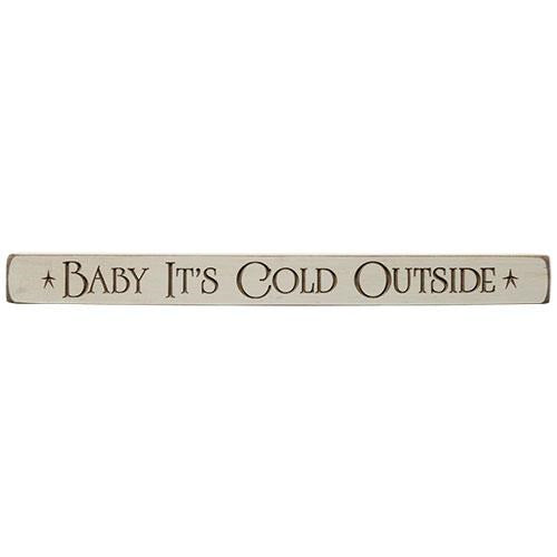 Baby It's Cold Engraved Block 18" (Pack of 4)