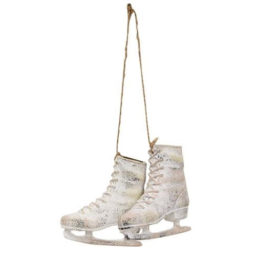 White Ice Skates Ornament (Pack of 4)