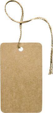 100/Pkg Kraft String Tags - 2-1/2"x1-1/2" (Pack of 2)
