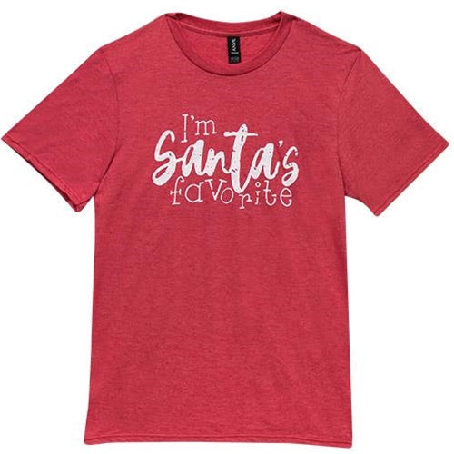 I'm Santa's Favorite T-Shirt Heather Red XXL