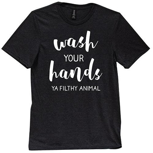 Wash Your Hands Ya Filthy Animal T-Shirt Black Small