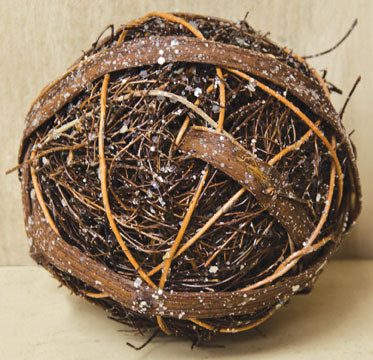 Glitter Rattan Ball 4" (Pack of 4)