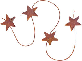 Rusty Stars Garland 6' (Pack of 4)