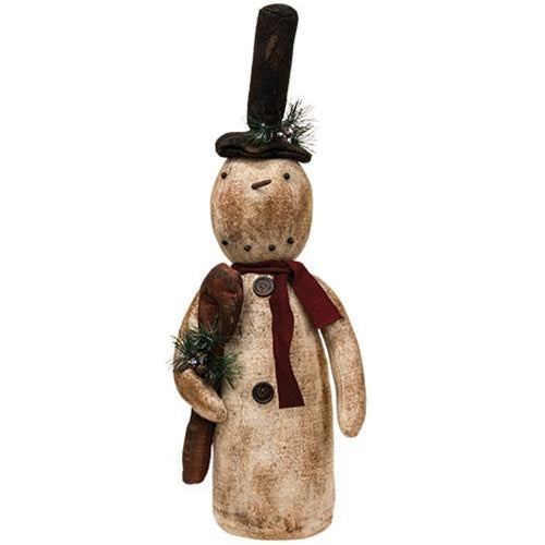Candy Cane Snowman Doll