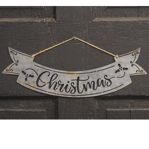 Christmas Cutout Metal Hanging Banner (Pack of 4)