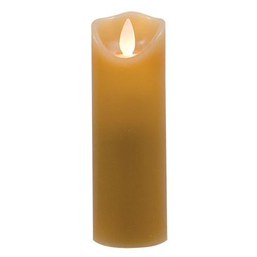 Slender Tan Flicker Candle 6"