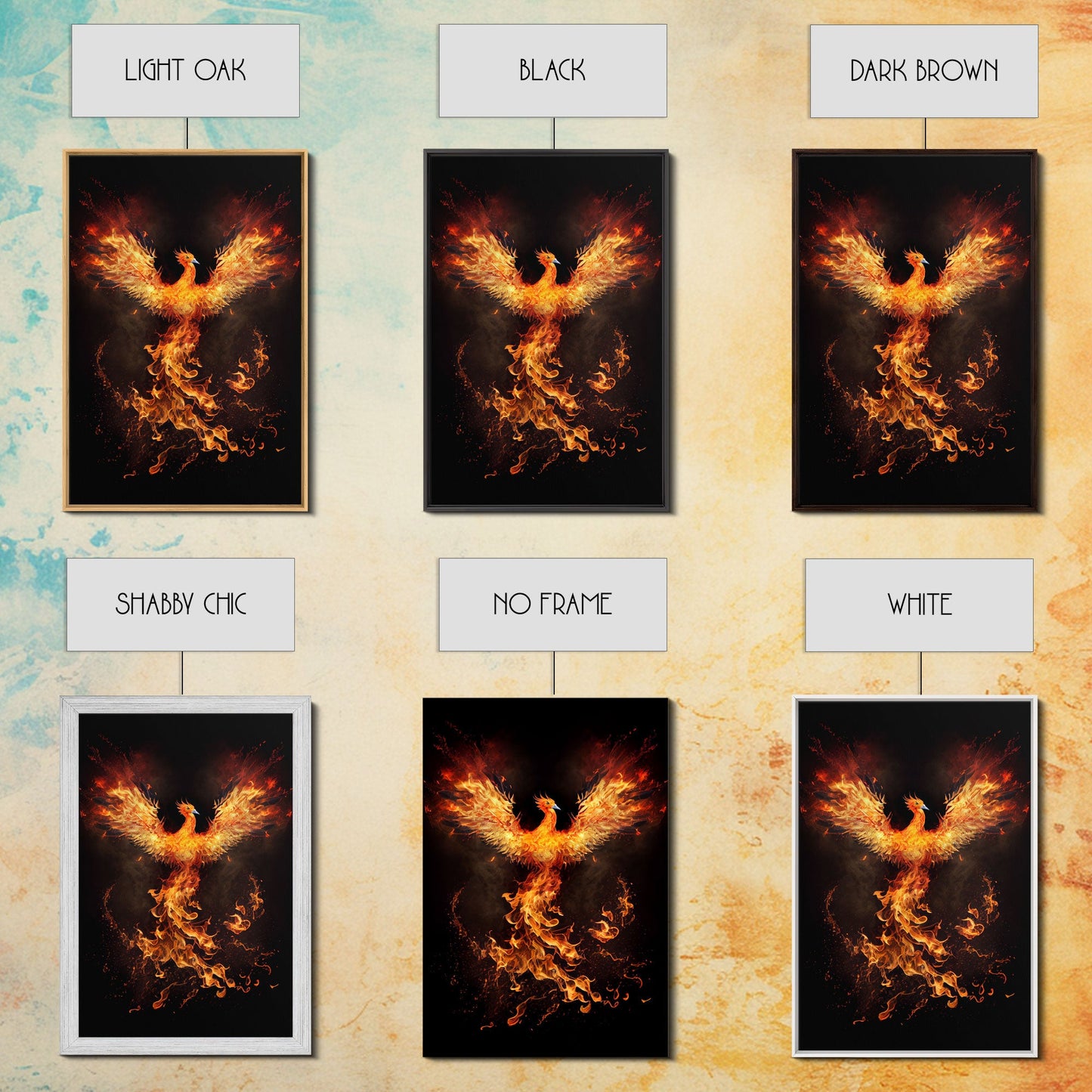 The Phoenix, Symbol of Renewal, Rebirth, Framed Canvas Art, Canvas Print, Canvas Wall Art, Strength, Transformation and Renewal