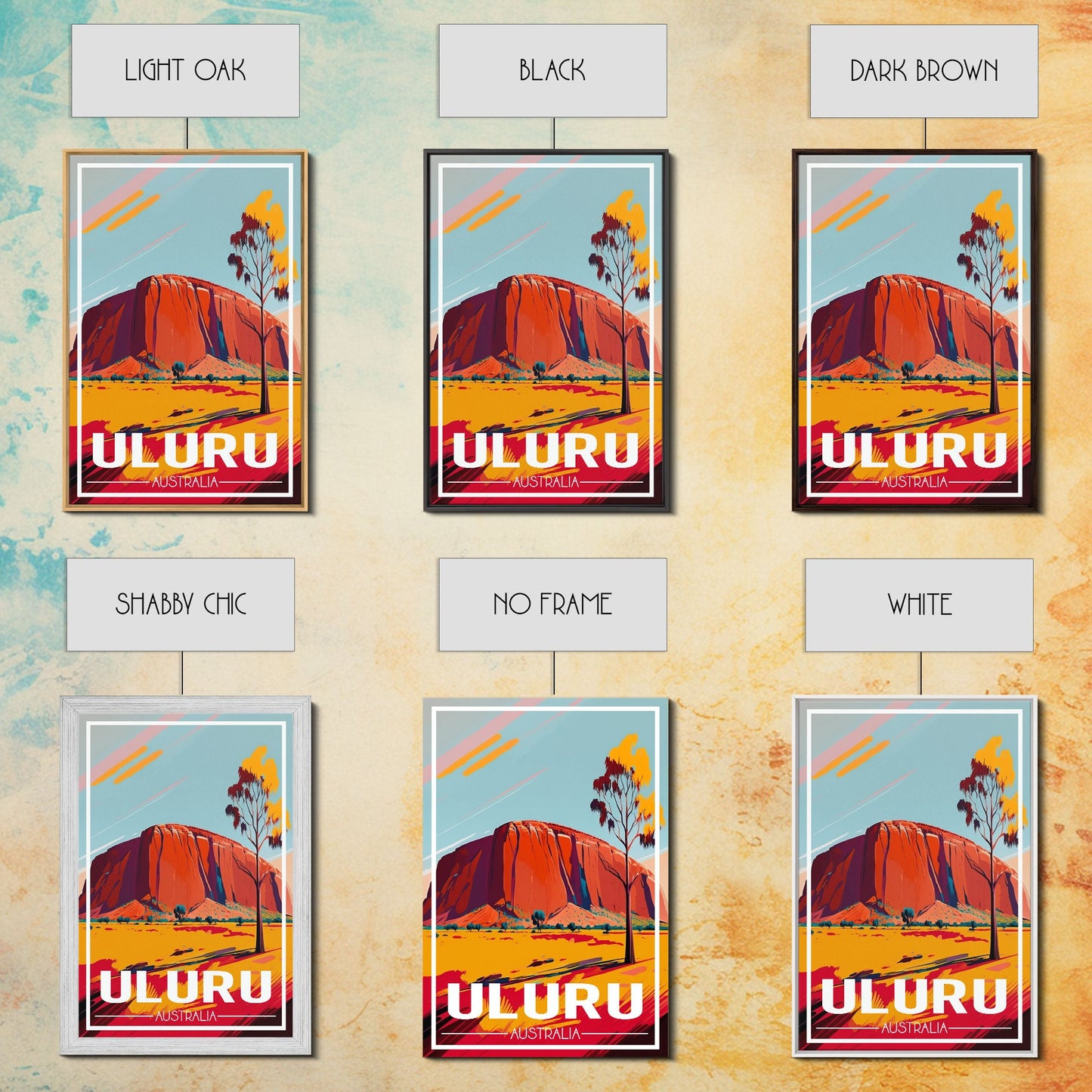 Uluru Wall Art, Red Centre, Australia Poster, Australia Wall Print, Travel Wall Print, Travel Poster, Travel Wall Art, Canvas Wall Print