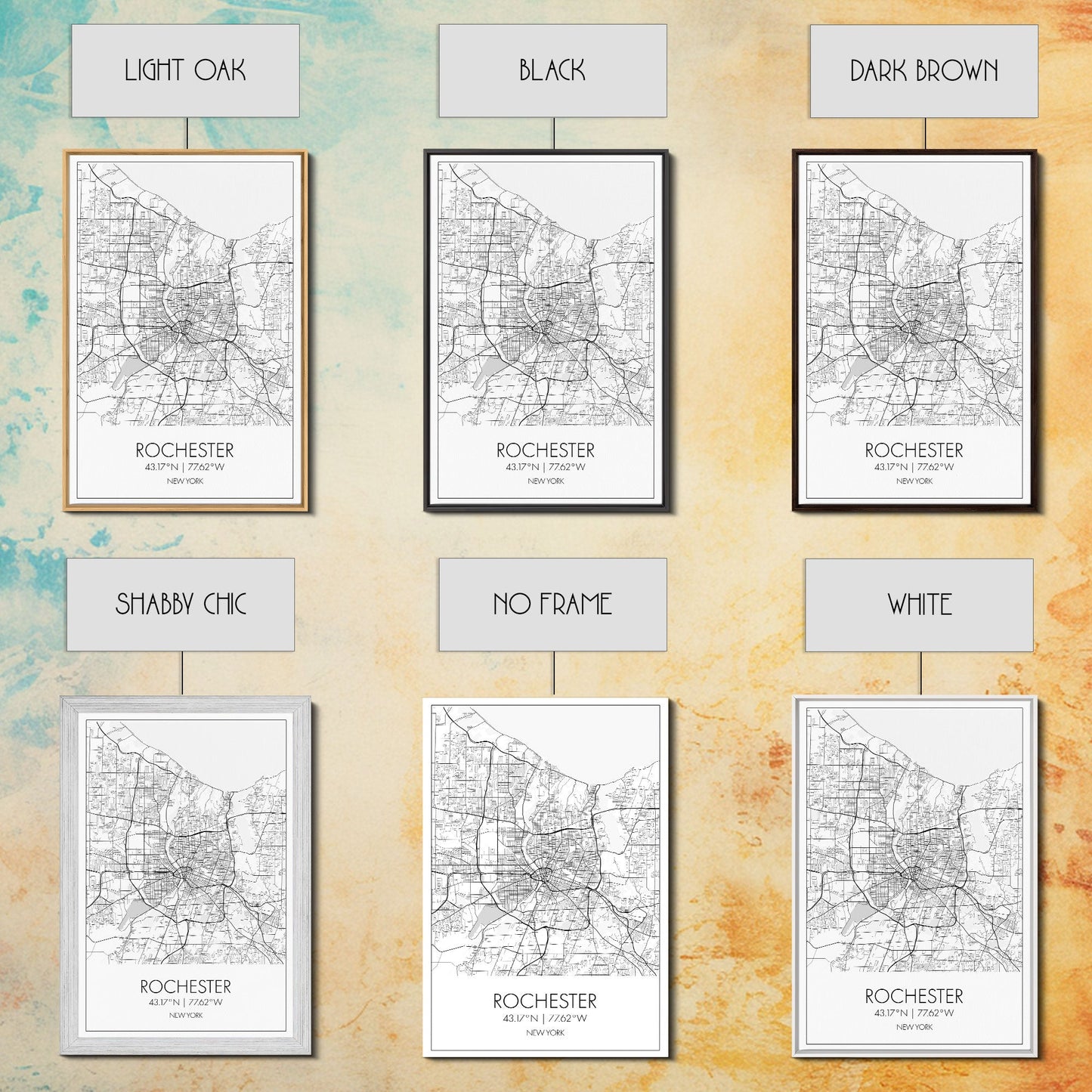 Rochester Street Map, New York Map, City Map Art, Minimalist Art, Wall Art, Canvas Print, Boys Room Décor, Best Friend Gift, Travel Print