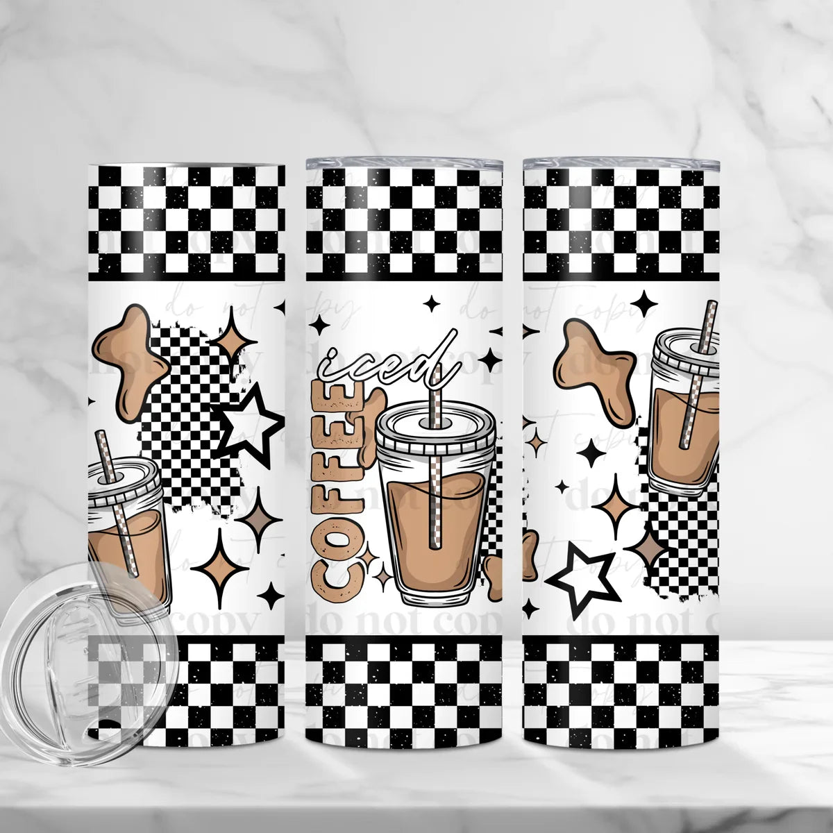Iced Coffee 20 oz Skinny Tumbler
