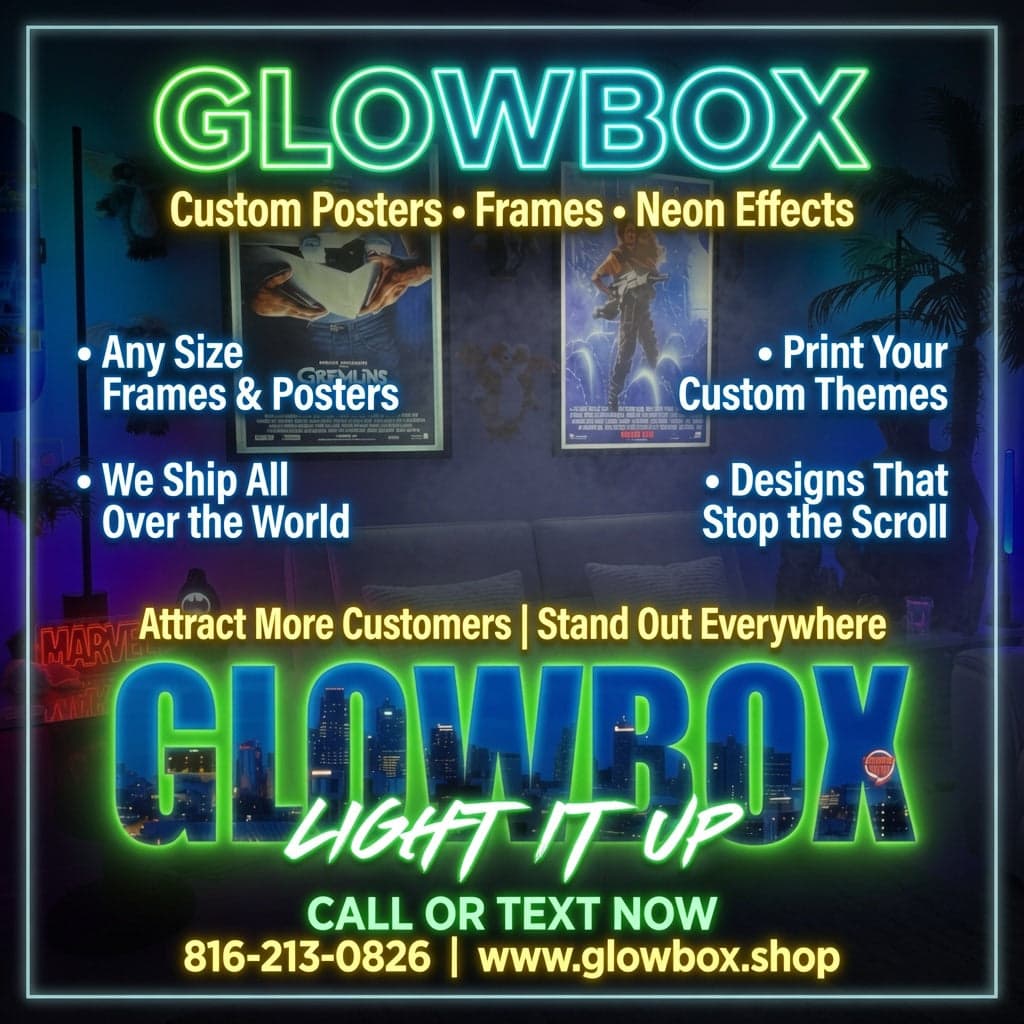 4-PACK Glowbox "World Famous" LED Poster Frames
