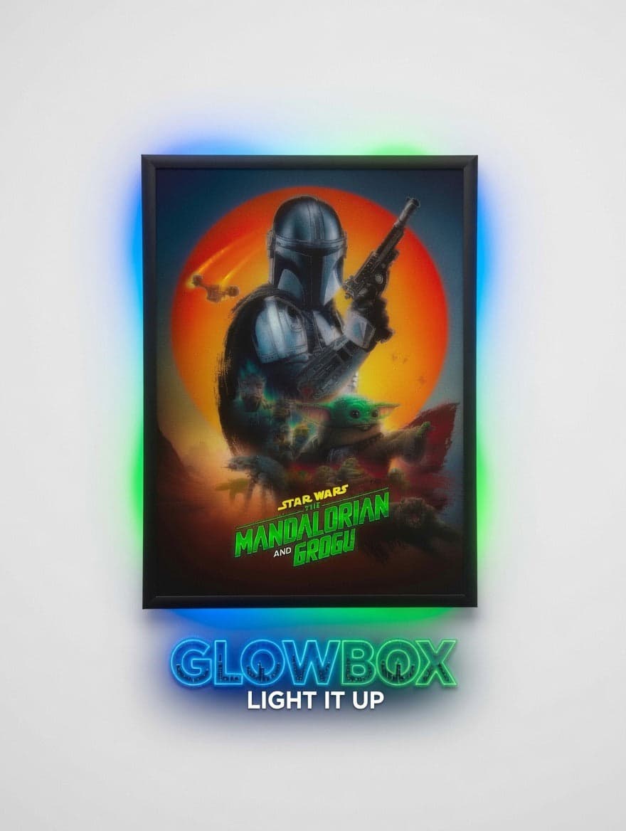 7-PACK Glowbox "World Famous" LED Poster Frames - Made in the USA