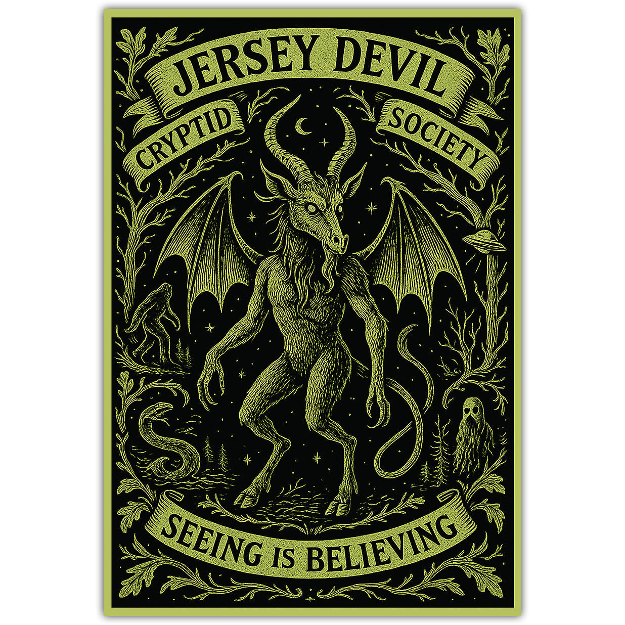 Jersey Devil Cryptid Society Flexible Magnet